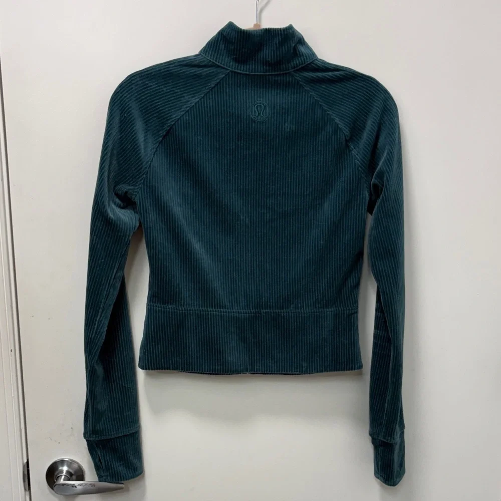 LULULEMON SCUBA TRACK JACKET VELVET CORD SIZE 4